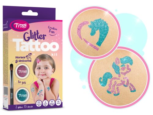 TyToo Lovak és Unikornisok Csillámtetoválás szett