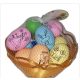 Kosárban 10 db festhető tojás