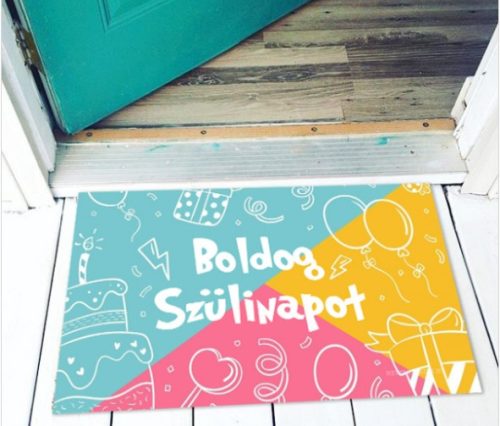 Boldog Szülinapot - VICCES LÁBTÖRLŐ, AJÁNDÉK.
