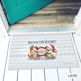   Boldog Karácsonyt állatkás - Karácsonyi Lábtörlő, Ajándék