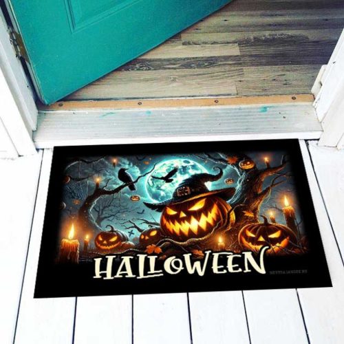 Üdvözlünk a kísértet házban - Halloweeni Lábtörlő, Kellék, Őszi Dekoráció