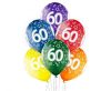 Happy Birthday 60 Colorful léggömb, lufi 6 db-os 12 inch (30cm)