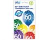 Happy Birthday 60 Colorful léggömb, lufi 6 db-os 12 inch (30cm)