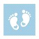 Baba Little Feet Blue szalvéta 20 db-os 33x33 cm