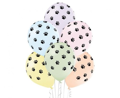 Mancs Paws léggömb, lufi 6 db-os 12 inch (30cm)