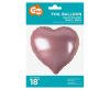 Rózsaszín Light Pink szív fólia lufi 37 cm