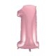 Rózsaszín Light Pink 1-es szám fólia lufi 92 cm