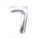 Ezüst Silver 7-es szám fólia lufi 85 cm