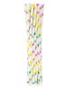 Színes Colorful Dots papír szívószál 12 db-os