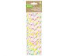 Színes Colorful Dots papír szívószál 12 db-os