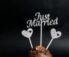 Esküvő Just Married Silver torta dekoráció 5 db-os