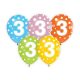 Happy Birthday 3 Dots léggömb, lufi 5 db-os 12 inch (30cm)