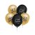 Színes Happy Birthday 40 Gold-Black léggömb, lufi 5 db-os 12 inch (30 cm)