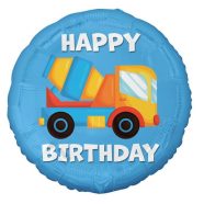 Betonkeverő Happy Birthday Concrete Mixer fólia lufi 36 cm