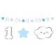 Első születésnap Blue mini girland 120 cm