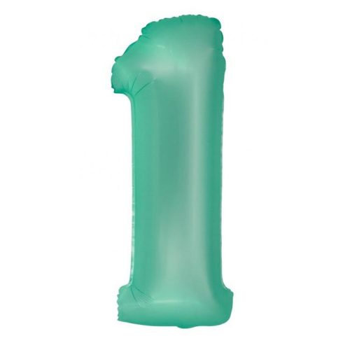 Menta 1-es Mint Mat szám fólia lufi 76 cm