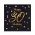 Happy Birthday 30 B&C Black-Gold szalvéta 20 db-os 33x33 cm