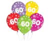 Happy Birthday 60 léggömb, lufi 5 db-os 12 inch (30cm)