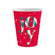 Karácsonyi Red Joy papír pohár 6 db-os 250 ml