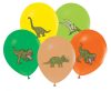 Dinoszaurusz Colorful léggömb, lufi 5 db-os 12 inch (30 cm)