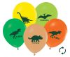 Dinoszaurusz Colorful léggömb, lufi 5 db-os 12 inch (30 cm)