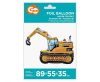 Markológép Excavator 3D fólia lufi 89 cm