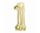 Pezsgőszínű B&C Champagne 1-es szám fólia lufi 85 cm