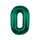 Zöld B&C Bottle Green 0-ás szám fólia lufi 85 cm