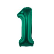 Zöld B&C Bottle Green 1-es szám fólia lufi 85 cm