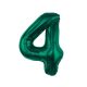 Zöld B&C Bottle Green 4-es szám fólia lufi 85 cm