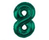 Zöld B&C Bottle Green 8-as szám fólia lufi 85 cm