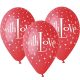 Szerelem With Love léggömb, lufi 5 db-os 12 inch (30 cm)