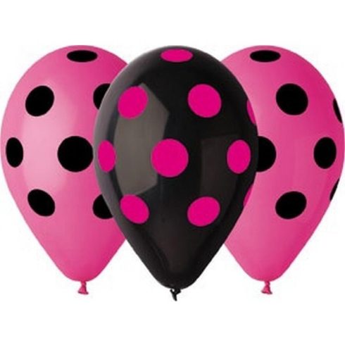 Hen Night Dots, Pöttyös léggömb, lufi 5 db-os 12 inch (30 cm)