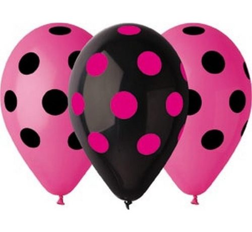 Hen Night Dots, Pöttyös léggömb, lufi 5 db-os 12 inch (30 cm)