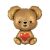 Macis Teddy with Heart fólia lufi 85 cm (WP)