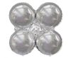Ezüst Silver léggömb tartó 90 cm (WP)