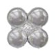 Ezüst Silver léggömb tartó 90 cm (WP)