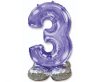 Ezüst Silver léggömb tartó 90 cm (WP)