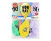 Színes Hooray léggömb, lufi 5 db-os 13 inch (33 cm)