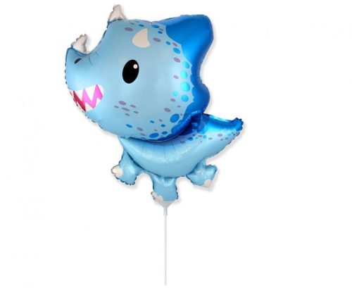Dinoszaurusz Triceratops Blue fólia lufi 36 cm (WP)
