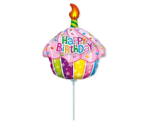 Happy Birthday Muffin mini fólia lufi (WP)
