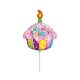 Happy Birthday Muffin mini fólia lufi (WP)