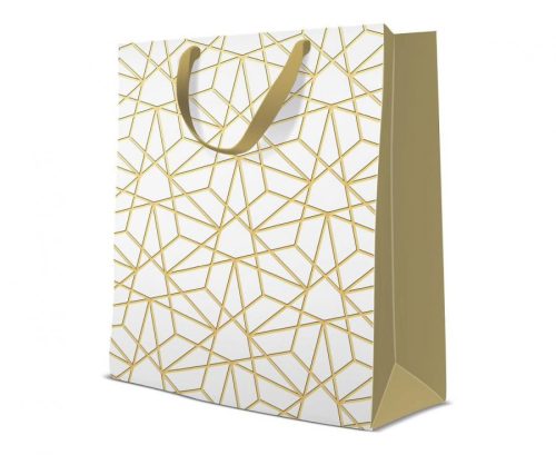 Luxury Mesh papír ajándéktasak, ajándékzacskó 26,5x13x33,5 cm