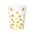 Pöttyös Gold Dots White papír pohár 6 db-os 270 ml