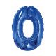 Kék Blue 0-ás mini szám fólia lufi 35 cm