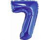 Kék Blue 7-es mini szám fólia lufi 35 cm