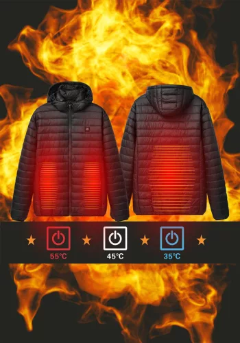 Fűthető kabát M méret Fekete