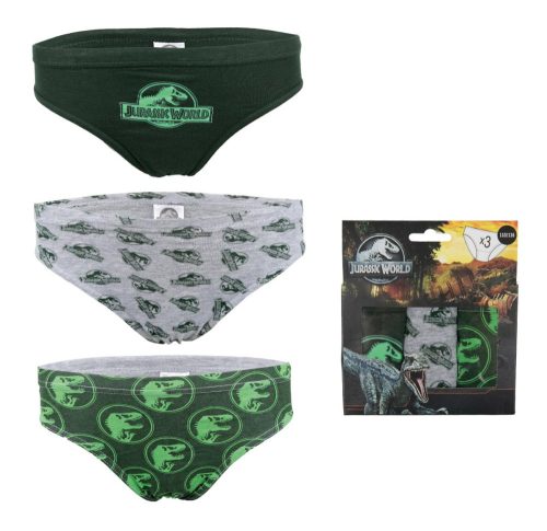Jurassic World Green gyerek fehérnemű, alsó 3 darab/csomag 2 - 8 év / 92 - 128 cm