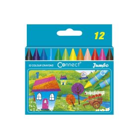   Zsírkréta készlet, Connect Jumbo, 11mm,-es átmérő, 12klf. szín