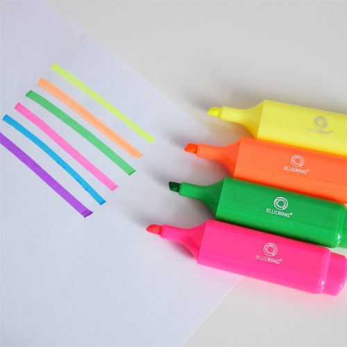 Szövegkiemelő lapos test Bluering® rózsaszín